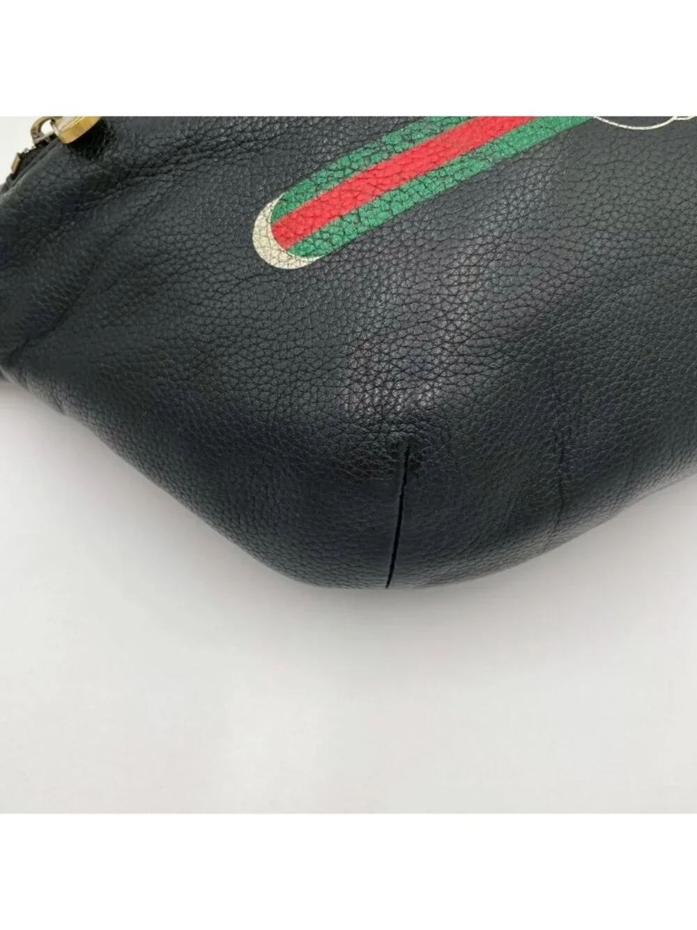 Gucci Printed Waist Pouch Bum Bag Funny Sherry Line Black